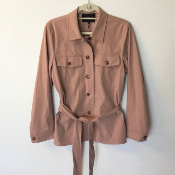 LAFAYETTE 148 NEW YORK - John Safari Jacket Button Down Belted - Size 8 - Picture 3 of 10